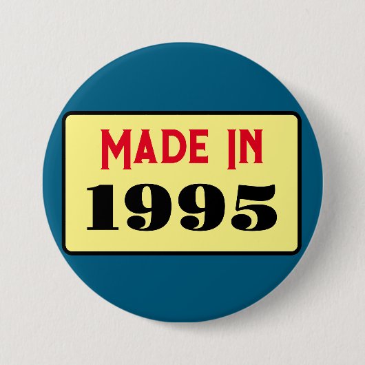 30e Verjaardagsfeest geboren 1995 30 pin Ronde Button 7,6 Cm (Voorkant)