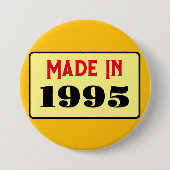 30e Verjaardagsfeest geboren 1995 30 pin Ronde Button 7,6 Cm (Voorkant)