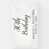30e verjaardagsfeest gepersonaliseerde banner (Verticaal)
