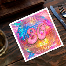 30e Verjaardagsfeest Goud Roze Glitters Disco Bal
