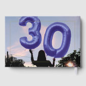 30e verjaardagsfeest gouden folie grens marine bla gastenboek (Achterkant)