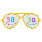 30e VERJAARDAGSFEEST, GRAPPIG ZIET ER GOED UIT Aviator Zonnebril (Voorkant)