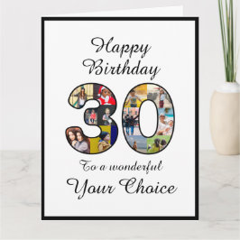 30e Verjaardagsfeest Happy 30 Foto Tekst Sjabloon