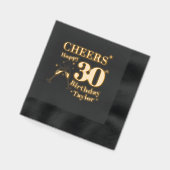 30e verjaardagsfeest juicht champagneglazen folie servetten (Links)