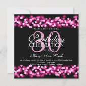 30e Verjaardagsfeest Nep Roze Hollywood Glamour Kaart (Voorkant)