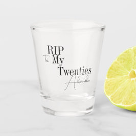 30e verjaardagsfeest RIP 20s Minimal Shot Glas
