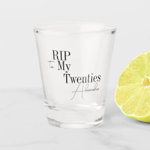 30e verjaardagsfeest RIP 20s Minimal Shot Glas