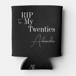 30e verjaardagsfeest RIP 20s zwart en wit Blikjeskoeler