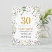 30e Verjaardagsfeest tuin Kaart (Staand voorkant)