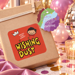 30e Verjaardagsfeest Wensstof Vierkante Sticker