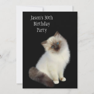 30e verjaardagsfeestje Bruine & Witte Kat Kaart