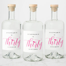 30e verjaardagsfeestje Dertig Dertigleylicious Roz Likeurfles Etiket