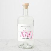 30e verjaardagsfeestje Dertig Dertigleylicious Roz Likeurfles Etiket (Voorkant)