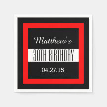 30e verjaardagsfeestje effen gekleurd vierkant Lij