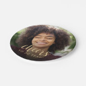 30e verjaardagsfeestje foto proost papieren bordje (Gekanteld)