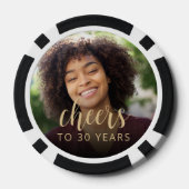 30e verjaardagsfeestje foto proost poker chips (Achterkant)