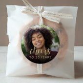 30e verjaardagsfeestje foto proost ronde sticker