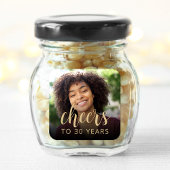 30e verjaardagsfeestje foto proost vierkante sticker