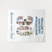 30e verjaardagsfeestje fotocollage achtergrond wandkleed (Voorkant (horizontaal))