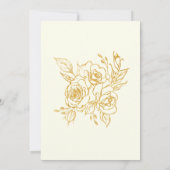 30e Verjaardagsfeestje Goud Roos Bloemen Ivoor Wit Kaart (Achterkant)