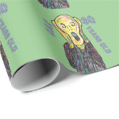 30e verjaardagsfeestje grappig The Scream OMG Wrap Cadeaupapier (Rol Hoek)