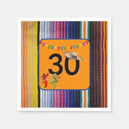 30e verjaardagsfeestje Mexicaans ontwerp Servet