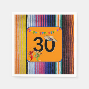 30e verjaardagsfeestje Mexicaans ontwerp Servet