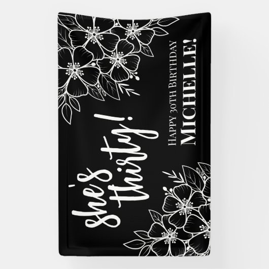 30e verjaardagsfeestje spandoek (Verticaal)