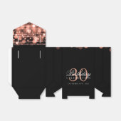 30e verjaardagsfeestje Sparkles Roos Gold Bedankdoosjes (Uitgevouwen)