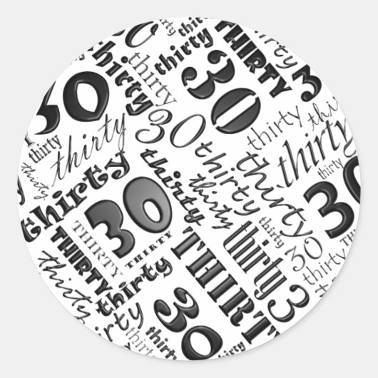 30e verjaardagsfeestje Sticker (Voorkant)