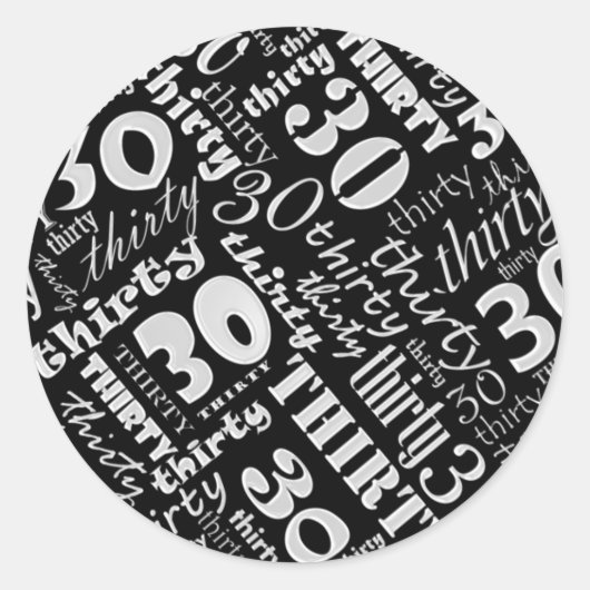 30e verjaardagsfeestje Sticker (Voorkant)