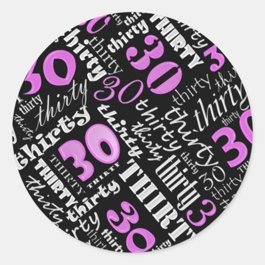 30e verjaardagsfeestje Sticker (Voorkant)
