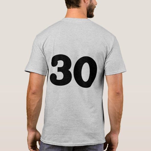 30e verjaardagsfeestje T-shirt (Achterkant)