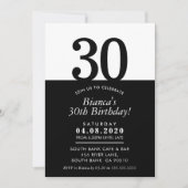 30E VERJAARDAGSFEESTJE UITNODIGEN moderne minimale Kaart (Voorkant)