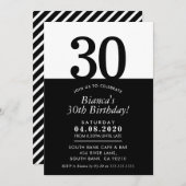30E VERJAARDAGSFEESTJE UITNODIGEN moderne minimale Kaart (Voorkant / Achterkant)