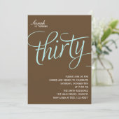 30e verjaardagsfeestje uitnodigingen (Staand voorkant)