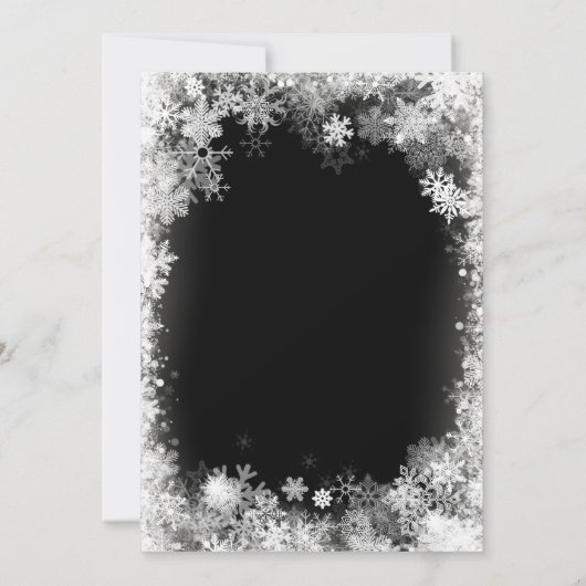 30e verjaardagsfeestje Winter Wonderland Sneeuwvlo Kaart (Achterkant)