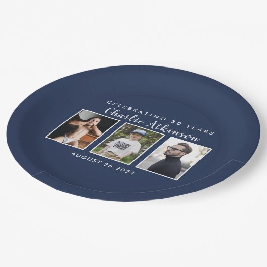 30e verjaardagsfoto, bord (Gekanteld)
