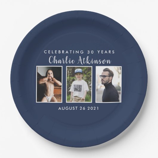 30e verjaardagsfoto, bord (Voorkant)