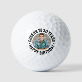 30e verjaardagsfoto golfballen (Voorkant)