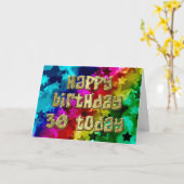 30e verjaardagskaart van Bright Stars Kaart (Gele Bloem)