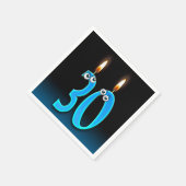 30e verjaardagskaartje met oogballen servetten (Hoek)