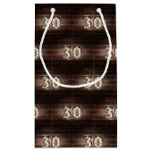 30e verjaardagsmarque lichten op baksteen klein cadeauzakje (Achterkant)