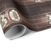 30e verjaardagsmarquee licht op steen cadeaupapier (Rol Hoek)