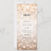 30e Verjaardagsmenu Roos Gouden Glitter Lichten Kaart (Achterkant)