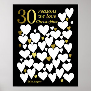 30e verjaardagsposter - 30 redenen waarom we van j poster