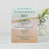 30e verjaardagsstrandfeest kaart (Staand voorkant)