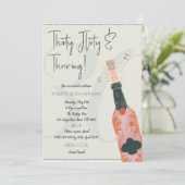 30E VERJAARDAGSUITNODIGING! DERTIG FLINK EN VOORUI KAART (Staand voorkant)