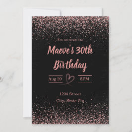 30e verjaardagsuitnodiging – Glitter Confetti | Ro Kaart