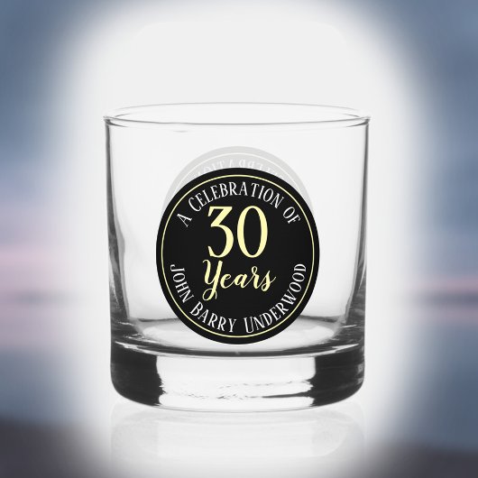 30e verjaardagsviering whisky glas